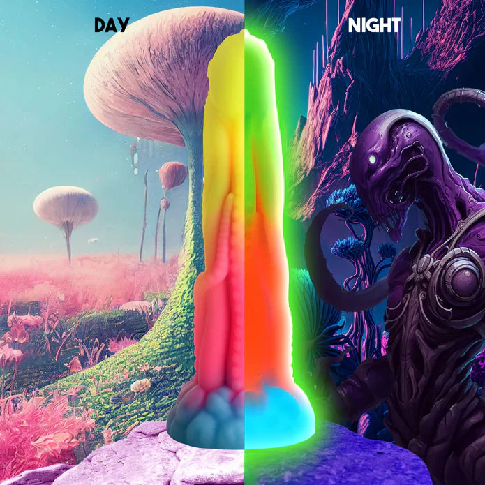 Glowing Tendrils Dildo - Glow in the Dark - Image 5