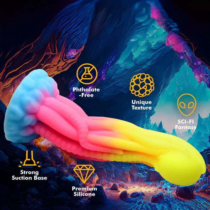Glowing Tendrils Dildo - Glow in the Dark - Image 6