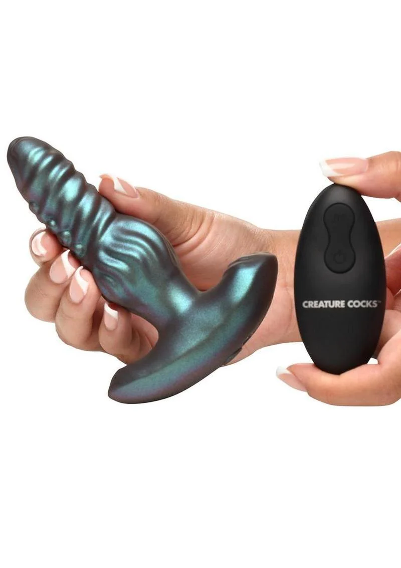 Octo-Squirm Vibrating & Rotating Silicone Butt Plug - Image 2