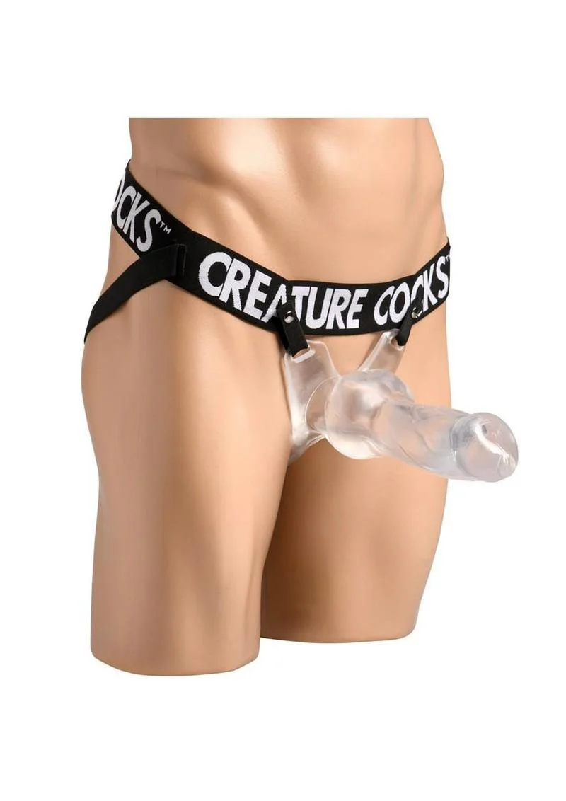 Creature Cock Snow Wolf Hollow Strap-On with Harness - Image 4